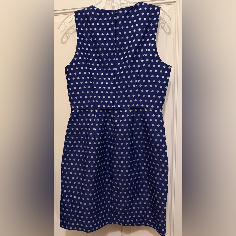 J. Crew Navy Blue Polka Dot Mini Dress